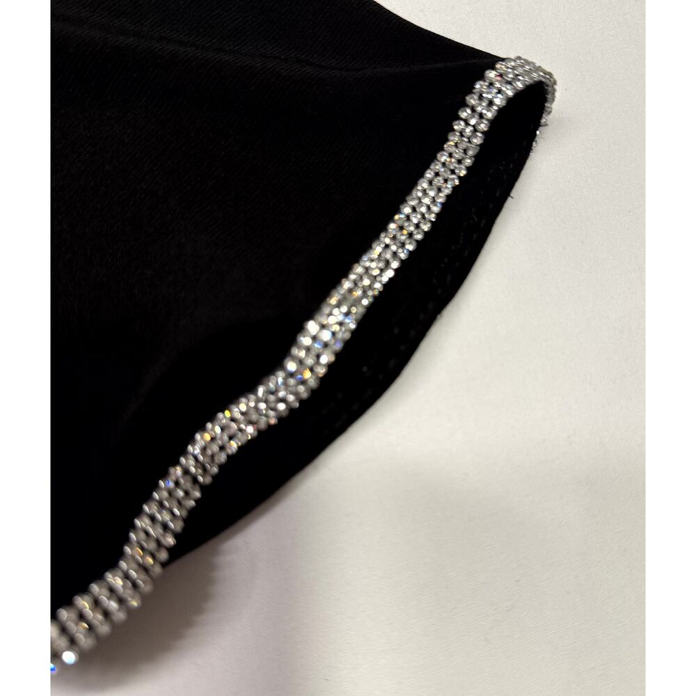 MSK Black short sleeves dress XL With Rhinestone Trimmed - Picture 6 of 10